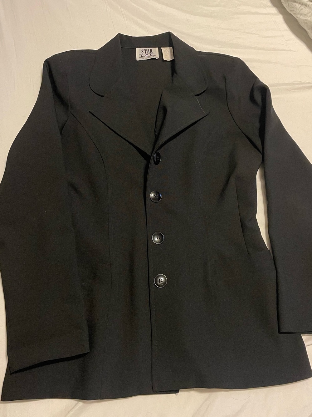 Vintage Star CCC Women's Black Tailored Blazer